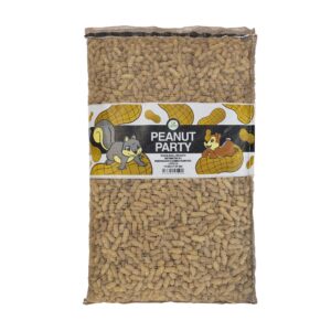 wildlife elements peanut party in-shell peanuts for birds, squirrels, wild animal food, 25 pound bag