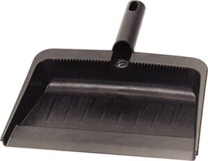 2 set - 36143703 flexible plastic dustpan, 12" length, 12" width, black
