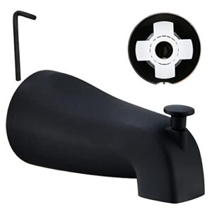 bathtub faucets bath tub tube spout spicket slip fit wall mount bathroom faucet with pull up diverter matte black