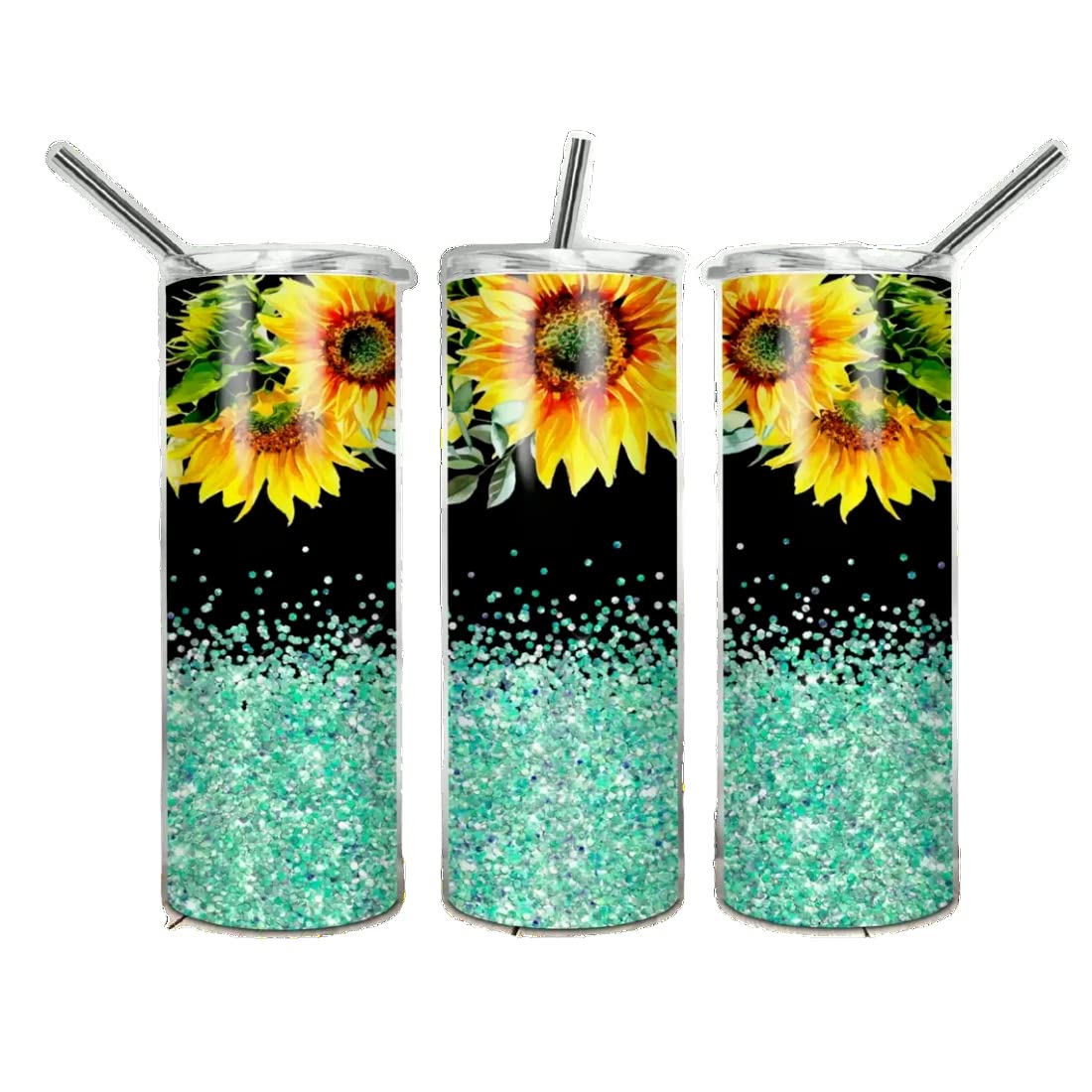 Sunflower Tumbler Sublimation Wrap, Ready to Press, 20 oz Straight Tumbler, Sunflowers Transfer for Tumbler, Flower Tumbler Transfer Wrap