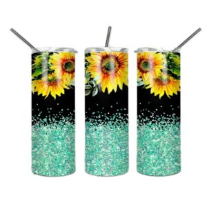 Sunflower Tumbler Sublimation Wrap, Ready to Press, 20 oz Straight Tumbler, Sunflowers Transfer for Tumbler, Flower Tumbler Transfer Wrap