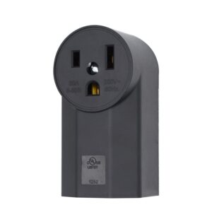 nema 6-50r receptacle 2-pole 3-wire surface mount power receptacle 250v 50a ul listed, micmi black (nema 6-50r)