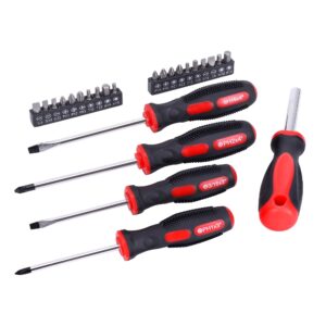 FASTPRO 236-Piece Home Repairing Tool Set, Mechanics Hand Tool Kit with 12-Inch Wide Mouth Open Storage Bag, Household Tool Set for DIY, Home Maintenance, Red