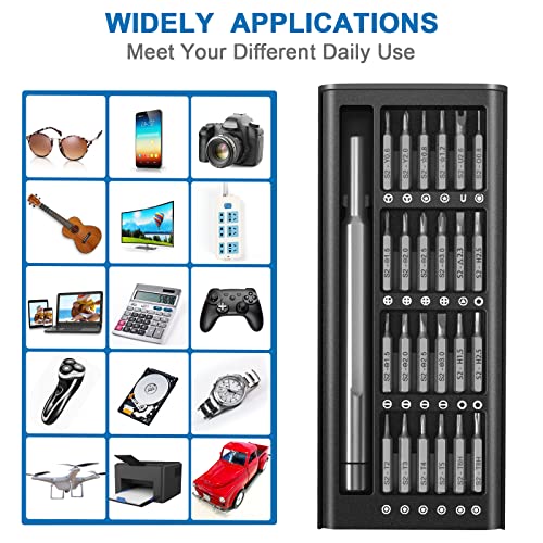 Fertoriy 24 in 1 Premium Precision Screwdriver Set, Sturdy Small Screwdriver Set with Phillips Head & Flathead, Magnetic Mini Screwdrivers Kit for Fixing Electronics, PC and Eyeglass Repairing