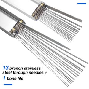 Cleaner Set for Carbon Kit Welding Tip Cleaners for Cutting Torches Nozzles Tips Gas Orifices Sprinklers and Shower Heads, 13 Wire Set (8 Pieces)