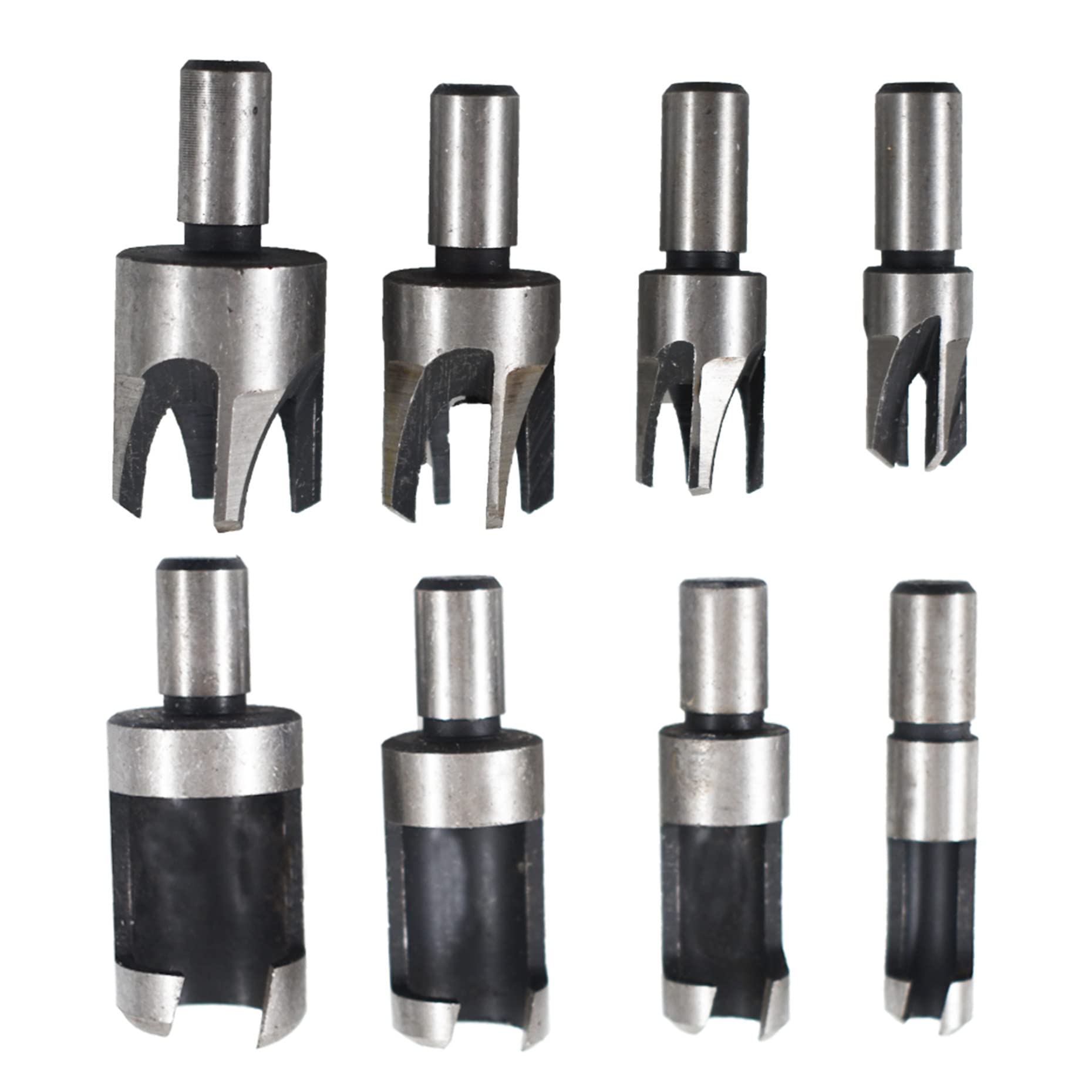 kimllier 8Pcs Carbon Steel Boring Drill Bits Wood Plug Hole Cutter Dowel Cutting Shank Drill Bit Set