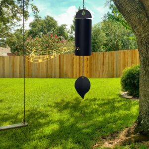 Deep Tone Serenity Bell Wind Chimes - Metal Cylinder Wind Bell for Outdoor Antique Copper Windchimes for Patio Yard Porch Garden Decor 28 inch Large