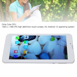 Lazmin112 for Android Tablet, 7in 1920 x 1080 IPS Screen Tablet Computer, 2GB RAM, 32GB Storage, Support WiFi, Bluetooth, Support TF Card Up to 128G, 3MP MP Camera(US Plug)