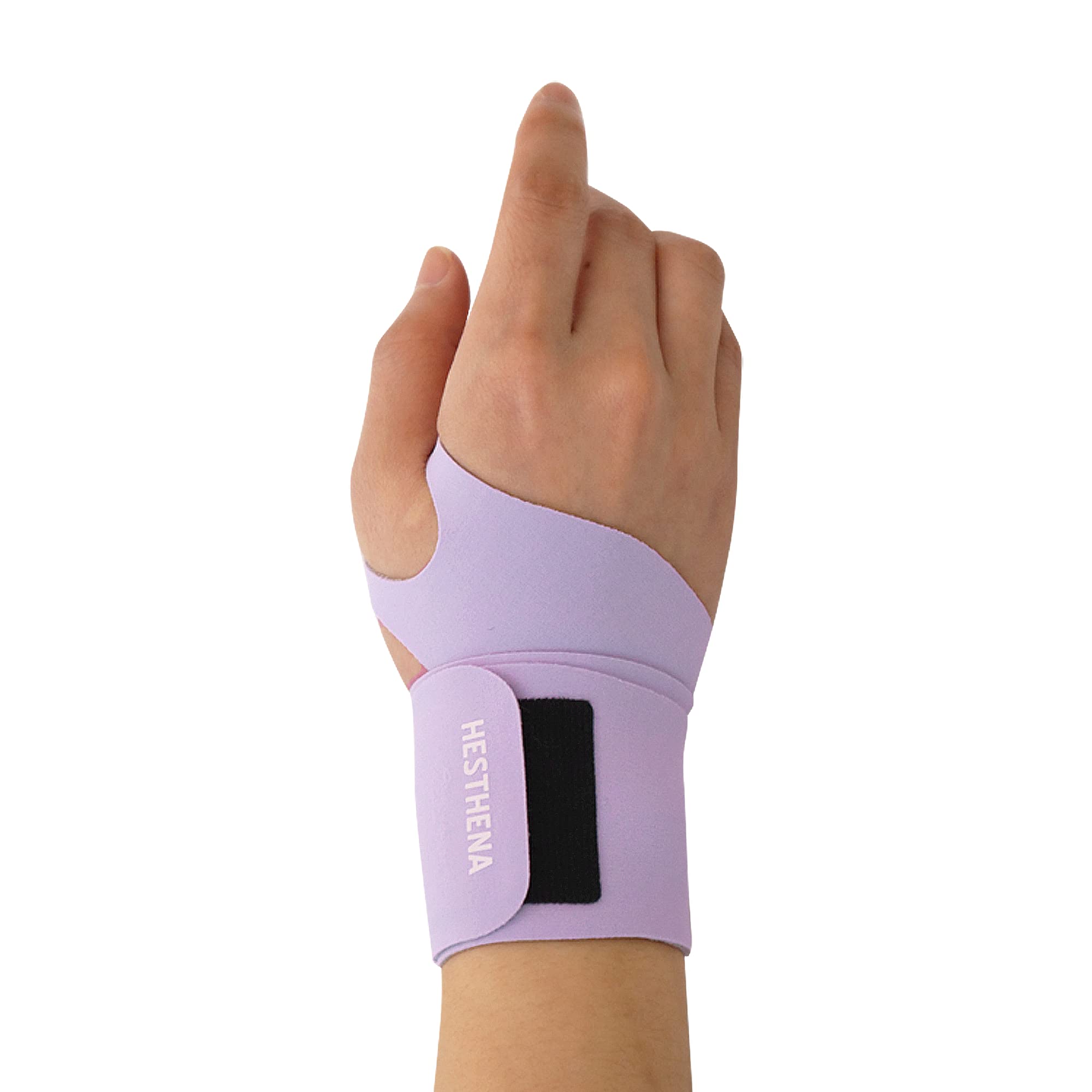 HESTHENA Slim and Colorful Wrist Brace, Flexible, Wrist Support, for Men and Women, Adjustable, Sports, Lightweight, Fits Both Hands, 1pcs (Lavender)