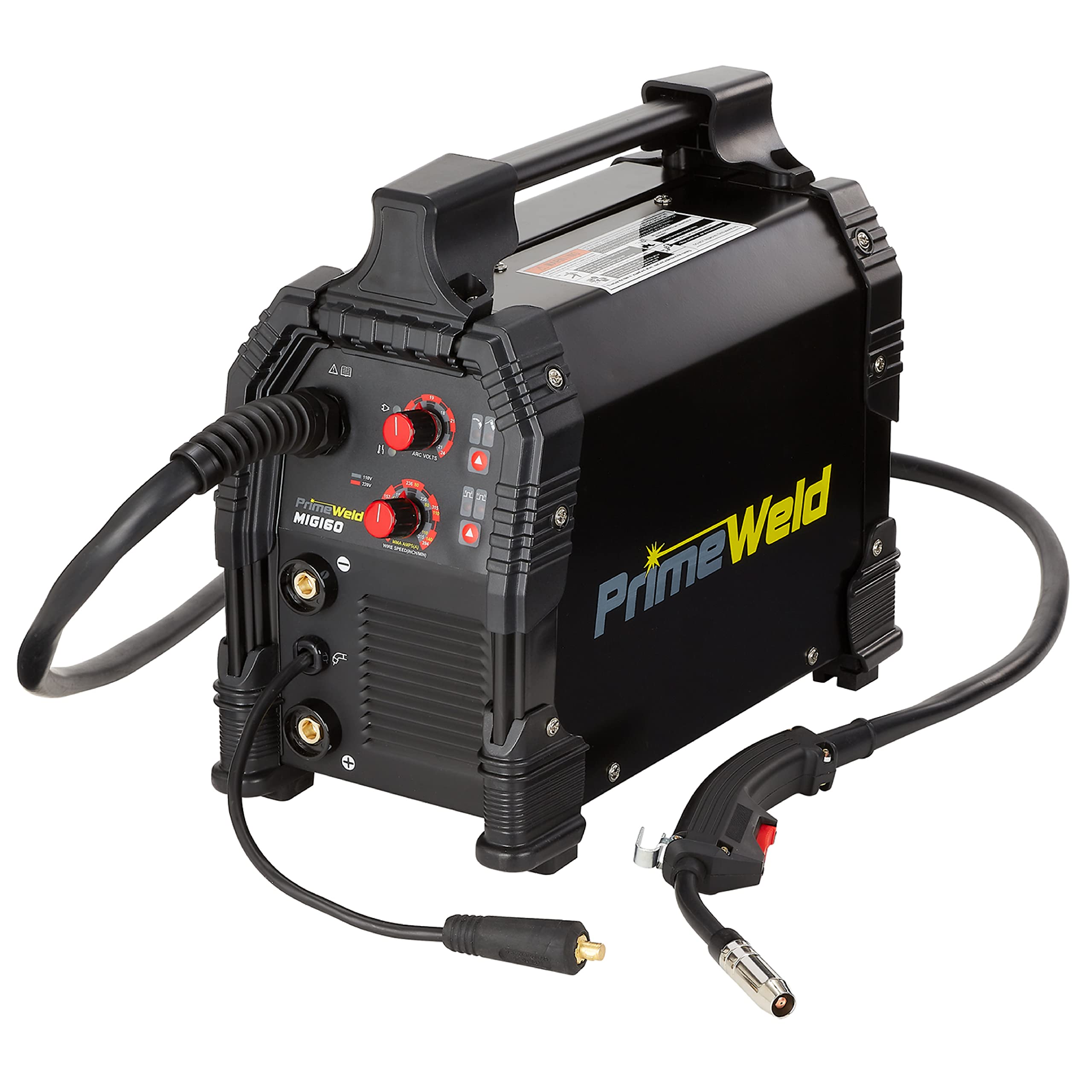 PrimeWeld MIG160 Mig Welder, 160-Amp Gasless Flux Core Welding Machine With Dual Voltage 220v, 110v