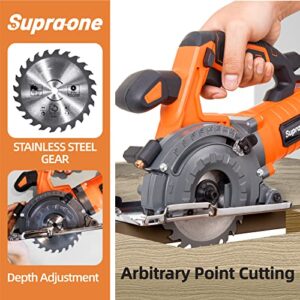 Circular Saw with Laser Guide 1000w 5-Inch Corded Circular Saws with 24T TCT blade for Woods, Tile, Soft Metal and Plastic