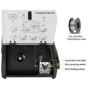 DEKO Digital 200A MIG/MMA Welder, SYNERGIC DC Inverter Welding Machine,110V/220V Fully Digitally Control with Wire Brush,Earthing Cable,Electrode Holder,Welding Gun,Digital Panel