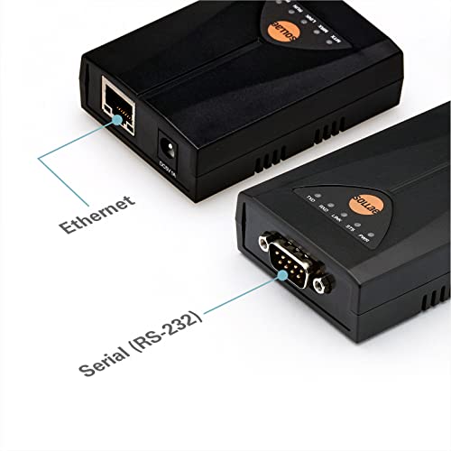 SOLLAE SYSTEMS Industrial Serial to Ethernet Converter, RS232, TCP, UDP, Device Server, CSE-H53N