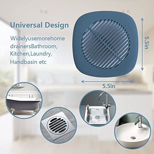 HOWOON Hair Catcher 2 Pack, Hair Catcher Shower Drain, Silicone Drain Catcher, Easy to Install Suitable for Kitchen, Sink, Bathroom, Tub