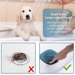 HOWOON Hair Catcher 2 Pack, Hair Catcher Shower Drain, Silicone Drain Catcher, Easy to Install Suitable for Kitchen, Sink, Bathroom, Tub