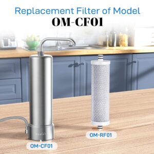 OEMIRY Replacement Filter for OM-CF01 Countertop Water Filter, Lasts Up to 9 Months, 1 Pack