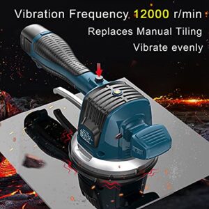 Tile Vibration Machine Installation Tool - Nopwer Tiling Suction Cup for Leveling Handheld Vibrator Adjustable 6 Speeds 25V 12000r/min