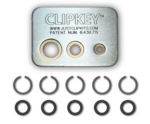 just clips - 1/2" snap rings & o-rings for cordless & air impact wrenches including ir, cp & all major brands. includes the clipkey, snap ring installation tool (5 snap rings & 5 o-rings)