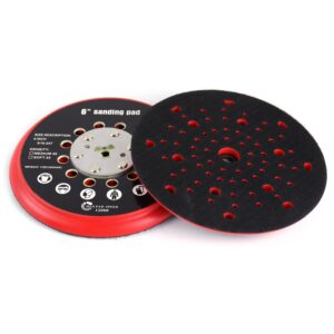 6 inch(150mm) sanding pad bosch rsm6045 replacement pad dust-free medium hook and loop multi-hole back-up grinding plate red, rplace bosch get75-6 dual-mode random orbit sander accessories, pack of 1