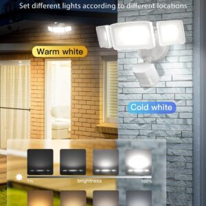 Amico Smart LED Motion Sensor Outdoor Lights, 40W Flood Lights Work with Alexa/Google Home, 4000LM Security Lights, 2700-6500K, IP65 Waterproof, App Controlled WiFi Flood Light for Garage, Yard