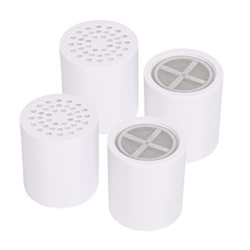 HarJue 15 Stage Shower Filter Replacement Cartridge, Universal High Output Shower Filter for Hard Water Remove Chlorine and Harmful Substances, Body Caring, Fit Any Similar Shower Filter, 4 Pack