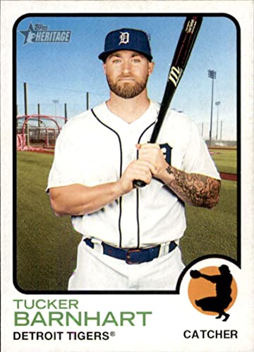 2022 Topps Heritage #111 Tucker Barnhart Detroit Tigers MLB Baseball Base Trading Card