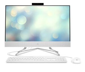 hp 22" all-in-one desktop, amd athlon silver 3050u processor, amd radeon graphics, 4 gb ram, 256 gb ssd, windows 11 home (22-dd0210, snow white) (renewed)