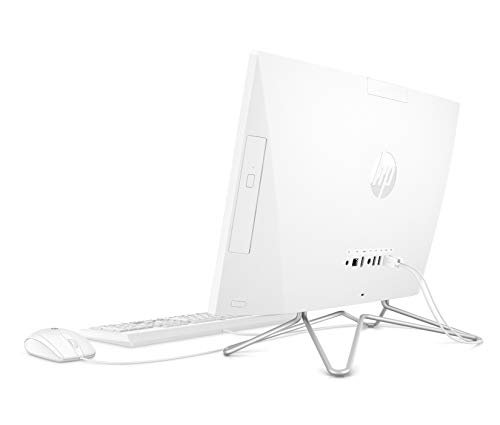 HP 22" All-in-One Desktop, AMD Athlon Silver 3050U Processor, AMD Radeon Graphics, 4 GB RAM, 256 GB SSD, Windows 11 Home (22-dd0210, Snow White) (Renewed)