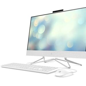 HP 22" All-in-One Desktop, AMD Athlon Silver 3050U Processor, AMD Radeon Graphics, 4 GB RAM, 256 GB SSD, Windows 11 Home (22-dd0210, Snow White) (Renewed)