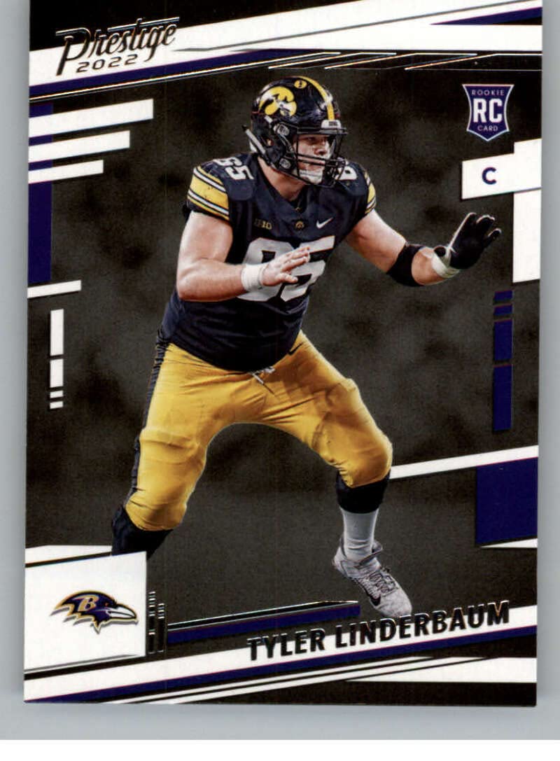 2022 Panini Prestige #366 Tyler Linderbaum RC Rookie Baltimore Ravens NFL Football Trading Card