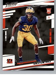 2022 panini prestige #342 daxton hill rc rookie cincinnati bengals nfl football trading card