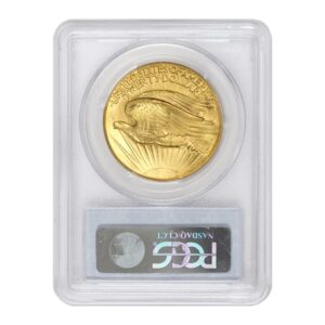 1907 American Gold Saint Gaudens Double Eagle MS-66 High Relief Flat Edge PQ Approved by Mint State Gold $20 MS66 PCGS