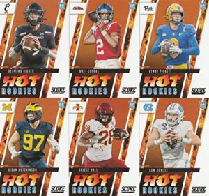 2022 panini score football cards hot rookie insert set 15 cards kenny pickett ridder corral hutchinson olave and more