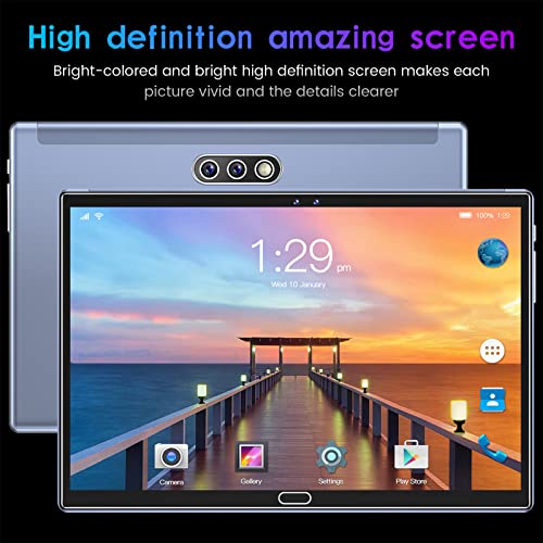 Leadmall Voice Call Game Tablet, HD Tablet WiFi Bluetooth Android Tablet, 10 Inch IPS Display Screen, WiFi, 2GB RAM+16GB ROM, 4000mAh, Android 5.1 System, Family (Blue)
