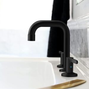 Bathroom Faucet ARRISEA Bathroom Faucets for Sink 3 Hole, Black Bathroom Faucet 3 Hole 8 Inch Widespread with Pop Up Drain, 2 Handle Faucet for Bathroom Sink, BF010-1-MB