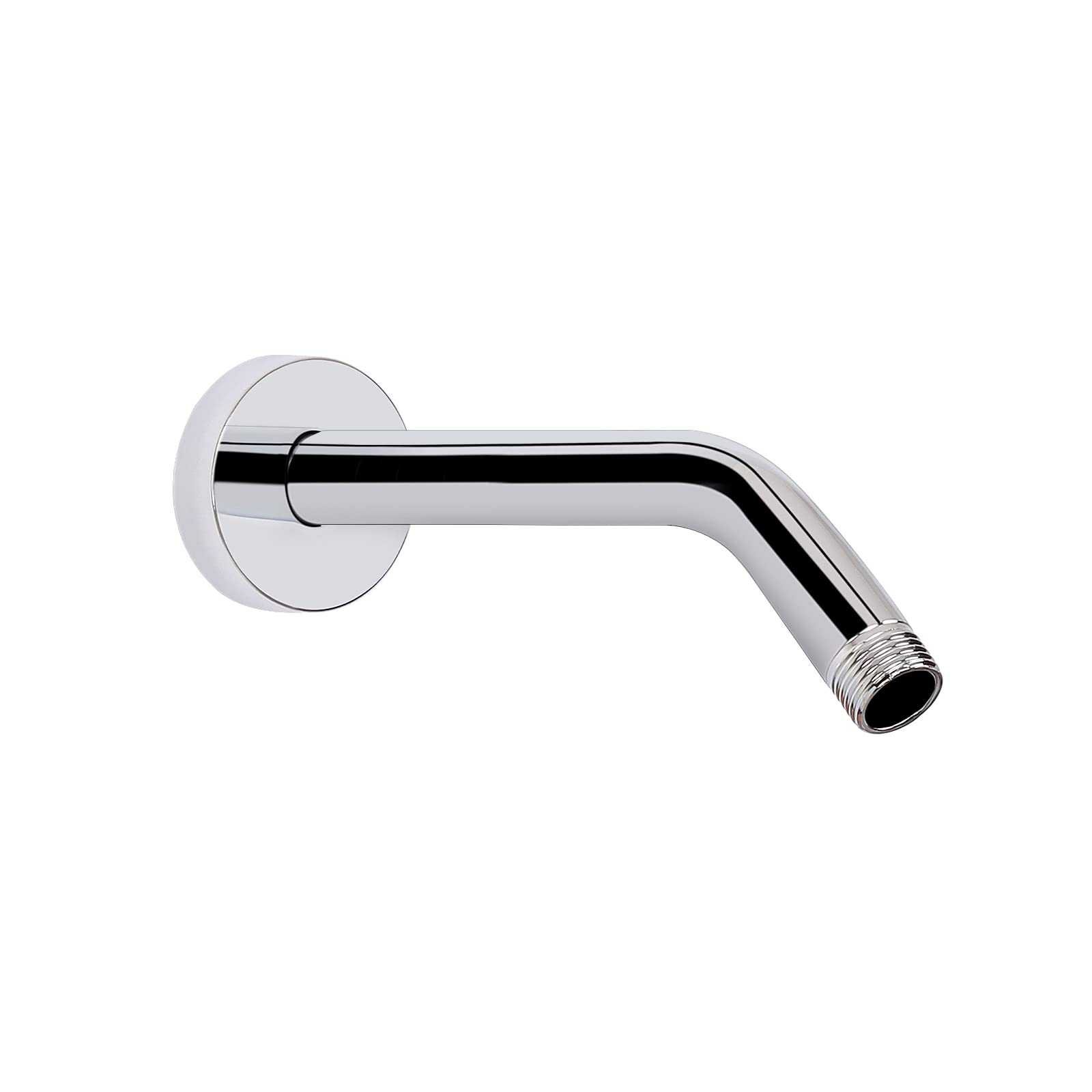 HarJue Shower Arm with Flange and Teflon Tape, Wall Mounted Shower Pipe Arm 304 Stainless Steel Extension Arm for Fixed Shower Head & Handheld Showerhead (6 Inch, Chrome)