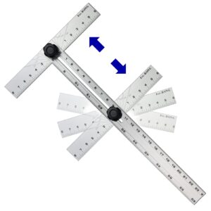triangle ruler square carpentry squares folding aluminium frame construction tools combination 24/48 inches in framing roofing stair work woodworking movable right angle 90°45 degree angle ruler