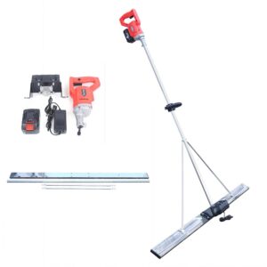 electric battery powered concrete power screed with 5 ft stainless steel board 3000-6000rpm speed, efficient & portable