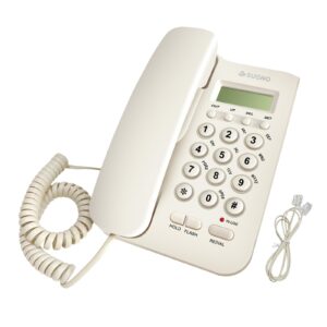 wired telephone, desktop telephone, fixed telephone, caller id telephone, front desk home office with call display and other multi scene telephone sets (white)
