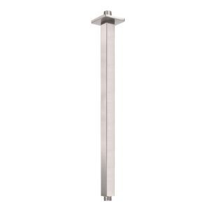 harjue ceiling mounted shower arm, rain shower head square extension arm with flange and teflon tape stainless steel ceiling mount shower extender for fixed shower head (16 inch, brushed nickel)