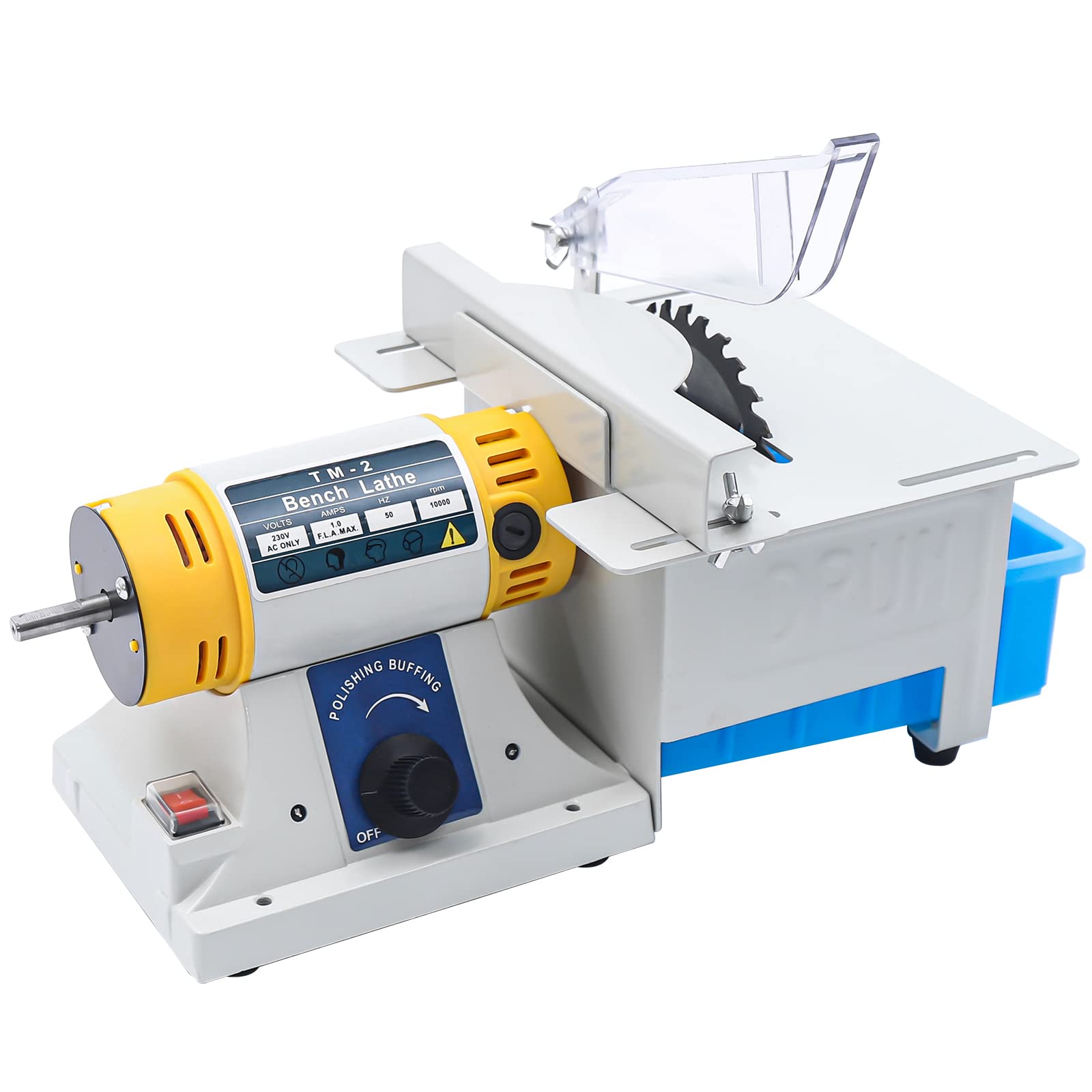 OCASAMI Mini Table Lapidary Saw Rock Saw Lapidary Polisher Bench Lathe Polishing Buffing Cutting Machine DIY Jewelry, 10000RPM Mini Precision Polisher, Gem Rock Woodworking