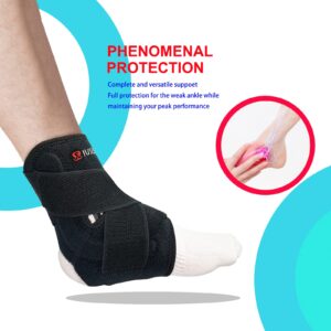 wiuseki Ankle Brace for Women and Men Compression Foot Support for Sprained Ankle Stabilizer,Injury Recovery,Pain Feet Relief,Ankle Support for Running,Basketball(Medium)