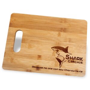 shark coochie charcuterie board bamboo cutting board for meat and cheese personalized charcuterie board handmade cutting boards (board c，11‘’)