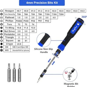 Ratcheting Screwdriver Set Socket Bits: EasyTime 78pcs Precision Magnetic Screwdriver Bit with Storage Case- Repair Tool Kits for Furniture Car Bike Computer PC PS4 Electronic Device and Househould