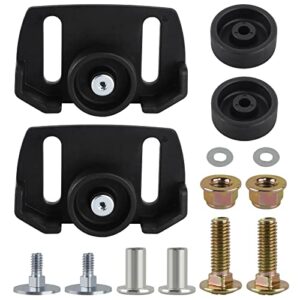 simperac universal roller wheel skid shoes for snow blower 490-241-0038 polymer snowthrower rolling skid plates (2 packs)