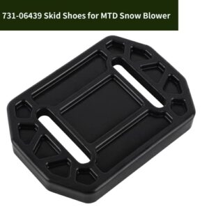 SIMPERAC 731-06439 Skid Shoes for MTD Snow Blower Polymer Slide Shoes Snow Thrower Skid Plates with Mounting Hardware Kit (2 Packs)