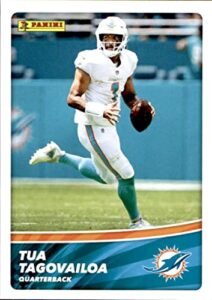 2022 panini nfl sticker card #18 tua tagovailoa miami dolphins football card