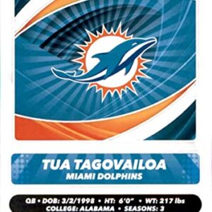 2022 Panini NFL Sticker Card #18 Tua Tagovailoa Miami Dolphins Football Card