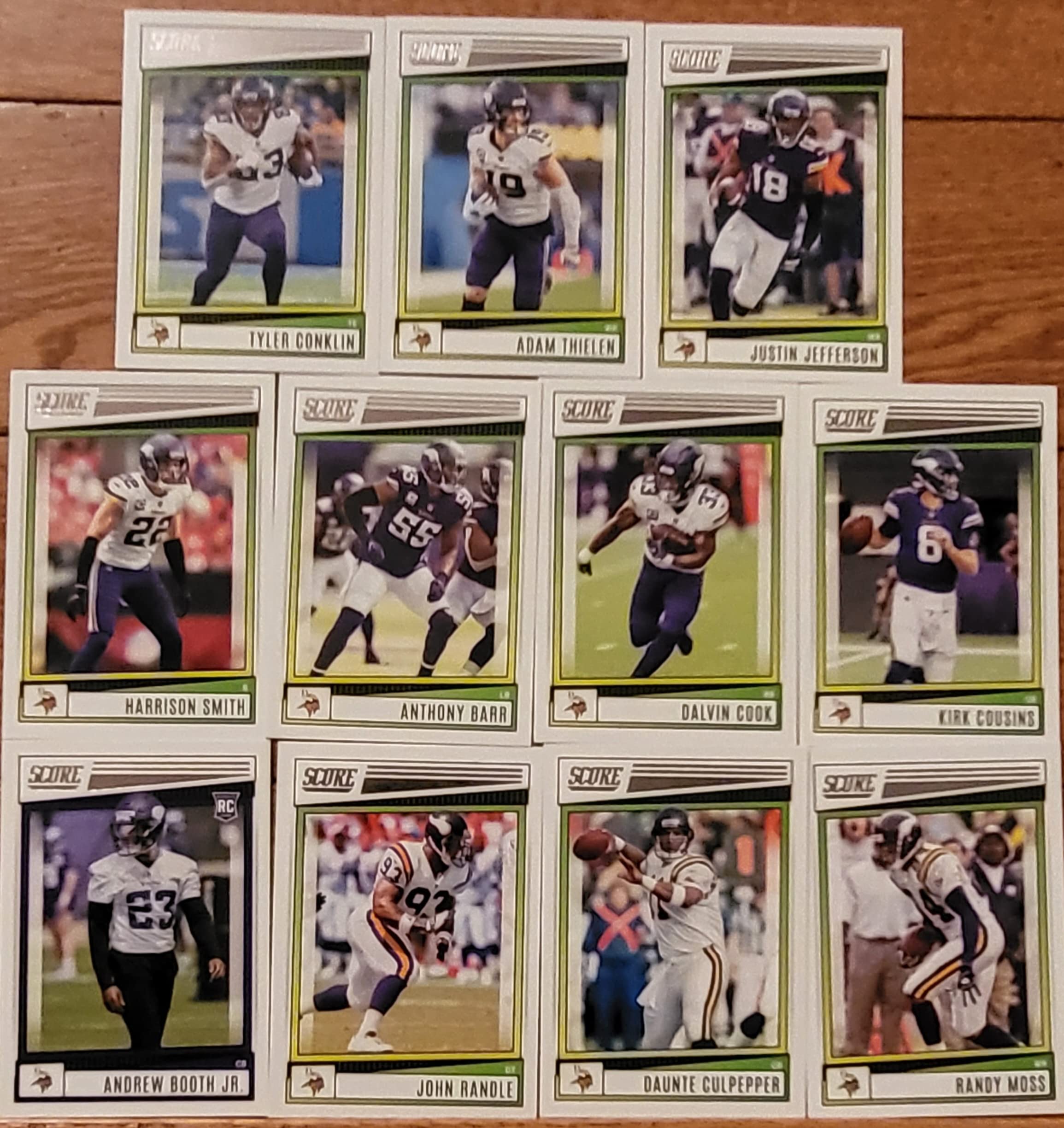 2022 Panini Score Football Minnesota Vikings Team Set Gift Pack 2022 Score Team Plus Bonus Vikings Set 2010-2022