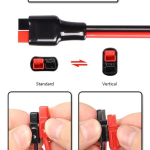 CERRXIAN 3.2FT 12AWG XT60 Male to Solar Panel Connector 30A Power Pole Port Extension Cable for Center Drive Motor, Solar Panel to Portable Generator(XT60-M)